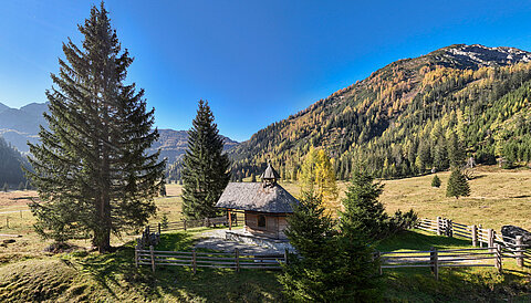 Eine Kapelle in der Nähe der Gnadenalm